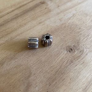 Pandora dots and ridges charm clips